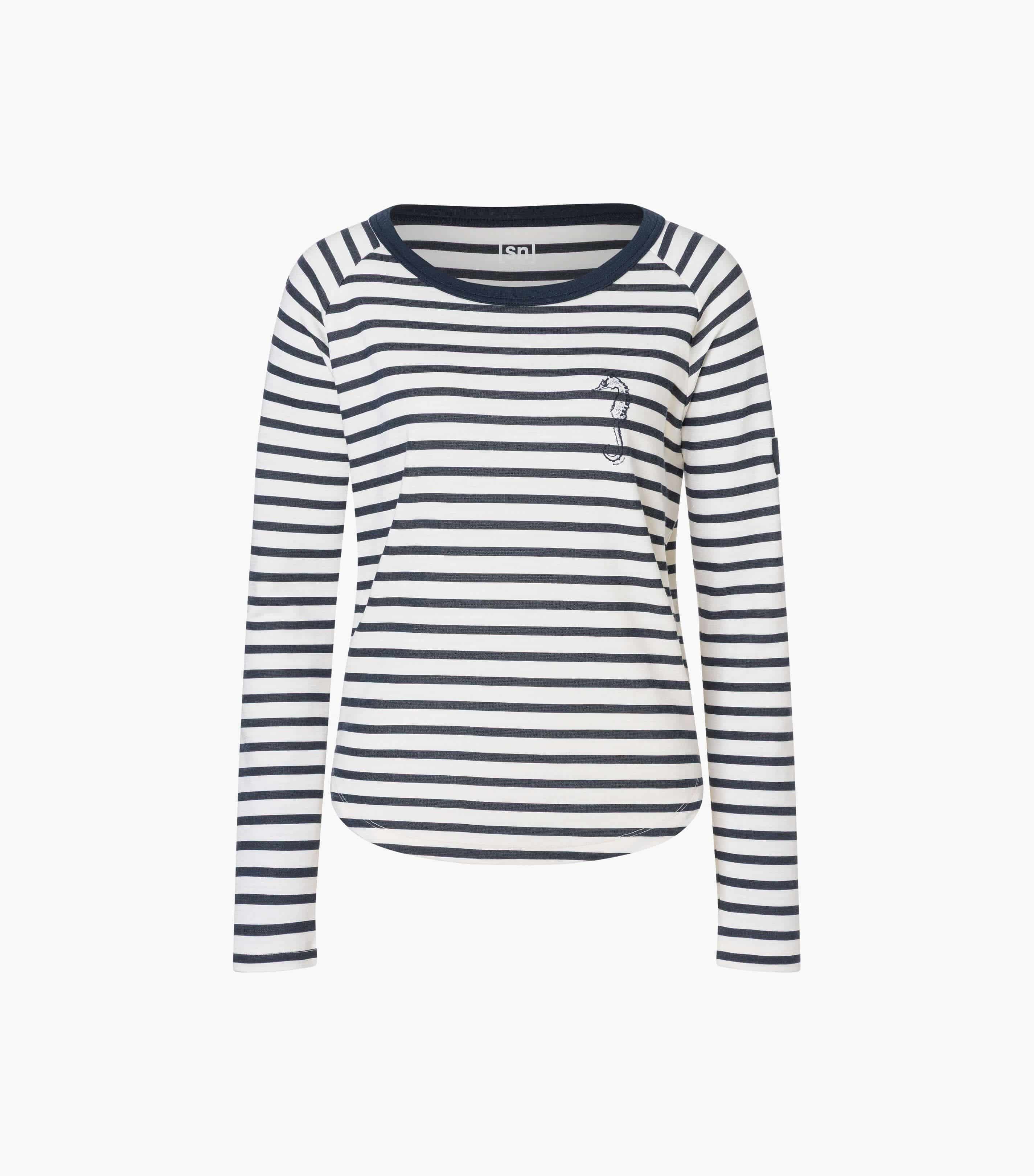 SEA HORSE STRIPE BIO CREW